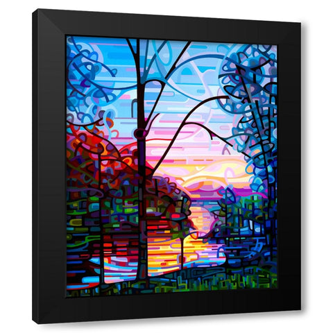 Awakening Black Modern Wood Framed Art Print with Double Matting by Budan, Mandy