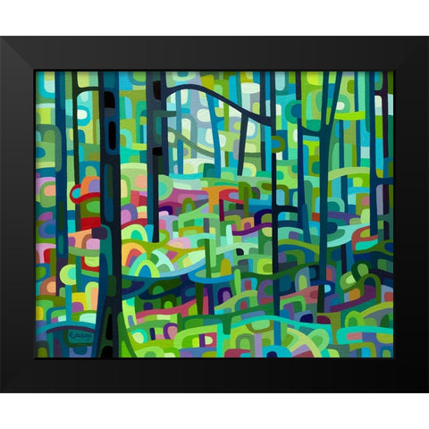 Celadon Morning Black Modern Wood Framed Art Print by Budan, Mandy