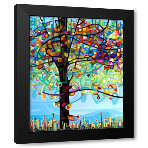 Along The River Black Modern Wood Framed Art Print by Budan, Mandy