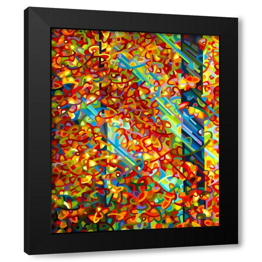 Beaming Black Modern Wood Framed Art Print by Budan, Mandy