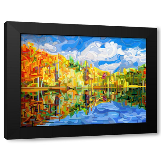 Falling Black Modern Wood Framed Art Print by Budan, Mandy