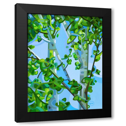 Birch Light Black Modern Wood Framed Art Print by Budan, Mandy