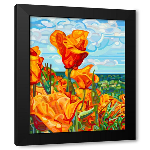 Standing Tall Black Modern Wood Framed Art Print by Budan, Mandy