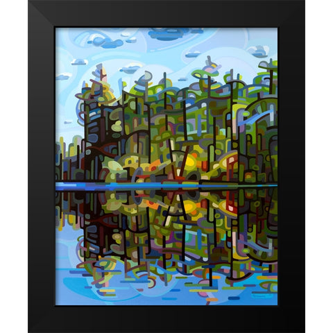 Summer Duet Black Modern Wood Framed Art Print by Budan, Mandy