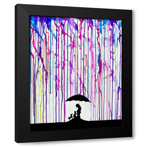 Cradle Black Modern Wood Framed Art Print with Double Matting by Allante, Marc
