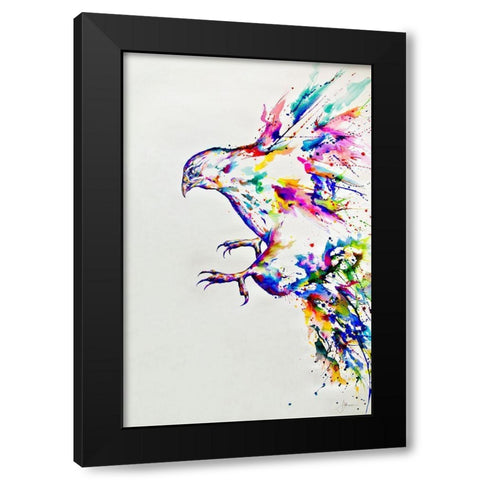 Descent Black Modern Wood Framed Art Print with Double Matting by Allante, Marc