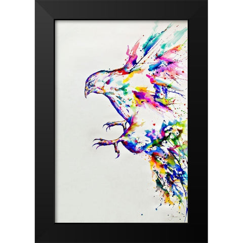 Descent Black Modern Wood Framed Art Print by Allante, Marc