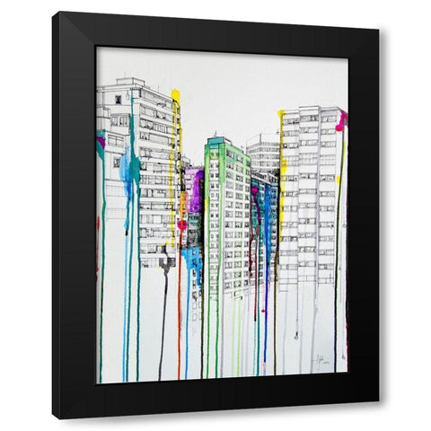Hold Your Breath Black Modern Wood Framed Art Print by Allante, Marc