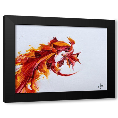 Ignite Black Modern Wood Framed Art Print by Allante, Marc