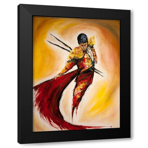 Matador Black Modern Wood Framed Art Print with Double Matting by Allante, Marc