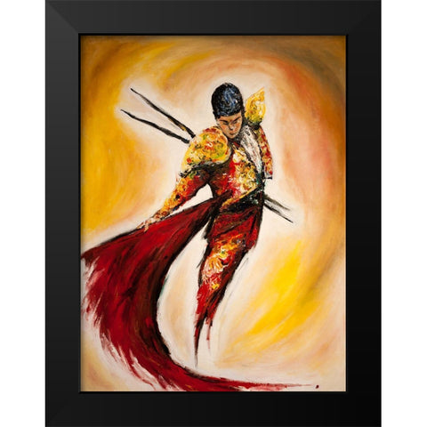 Matador Black Modern Wood Framed Art Print by Allante, Marc