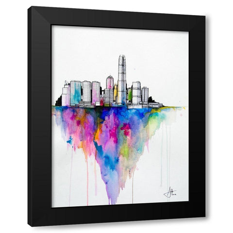 Monolith II Black Modern Wood Framed Art Print with Double Matting by Allante, Marc