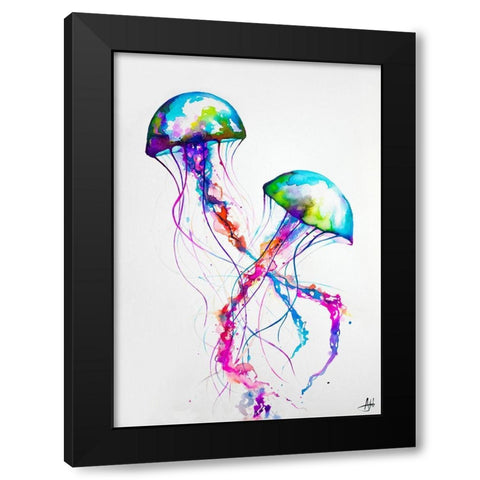 Narasumas Black Modern Wood Framed Art Print by Allante, Marc