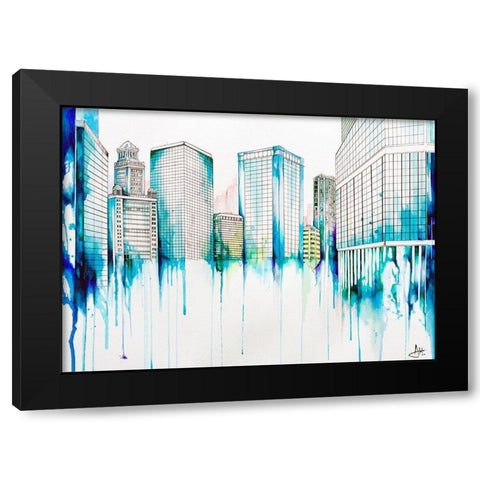 Nightowl Black Modern Wood Framed Art Print by Allante, Marc