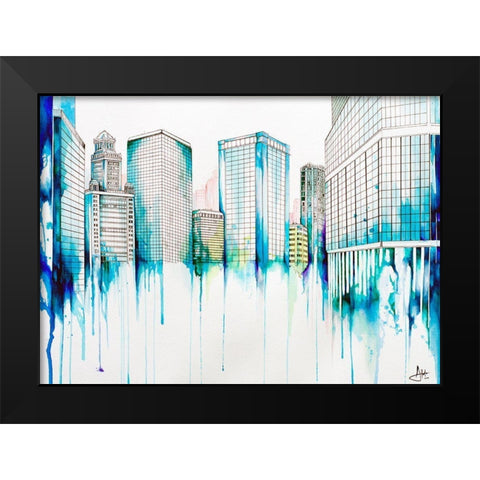 Nightowl Black Modern Wood Framed Art Print by Allante, Marc