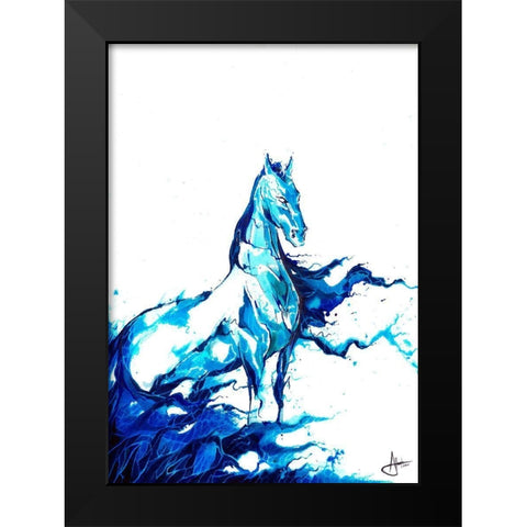 Poseidon Black Modern Wood Framed Art Print by Allante, Marc