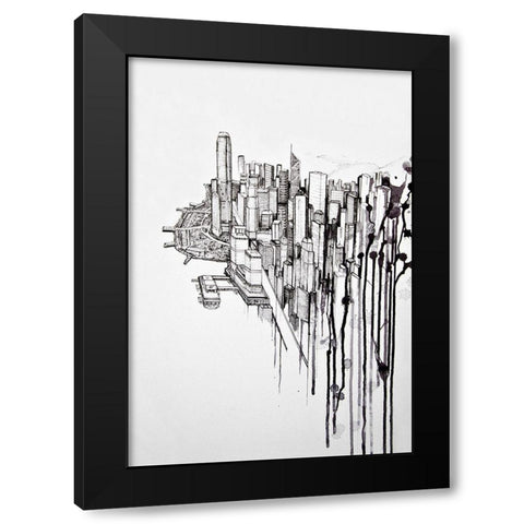 Reclaimed Black Modern Wood Framed Art Print by Allante, Marc