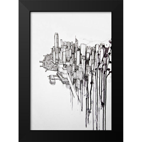 Reclaimed Black Modern Wood Framed Art Print by Allante, Marc