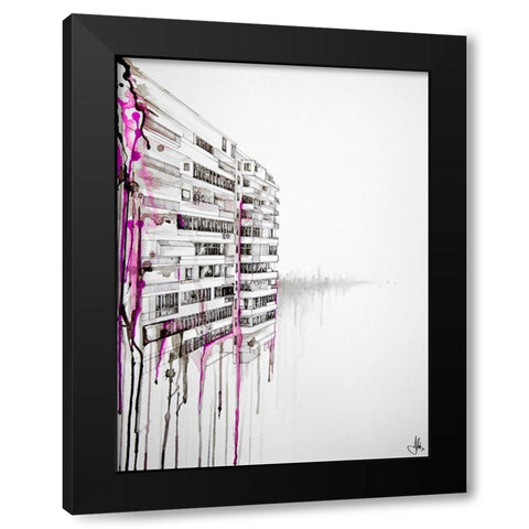 Rendition Black Modern Wood Framed Art Print with Double Matting by Allante, Marc