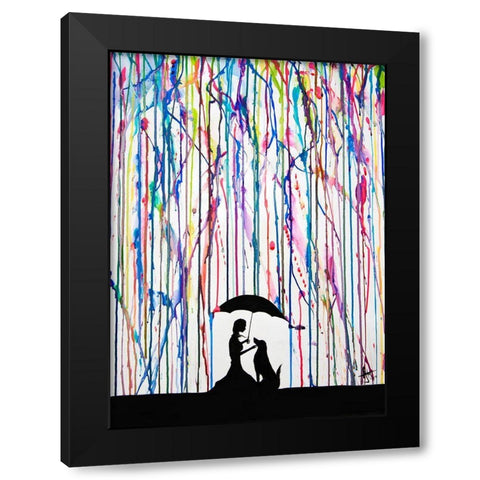 Sempre Black Modern Wood Framed Art Print with Double Matting by Allante, Marc