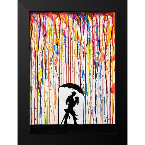 Tempest Black Modern Wood Framed Art Print by Allante, Marc