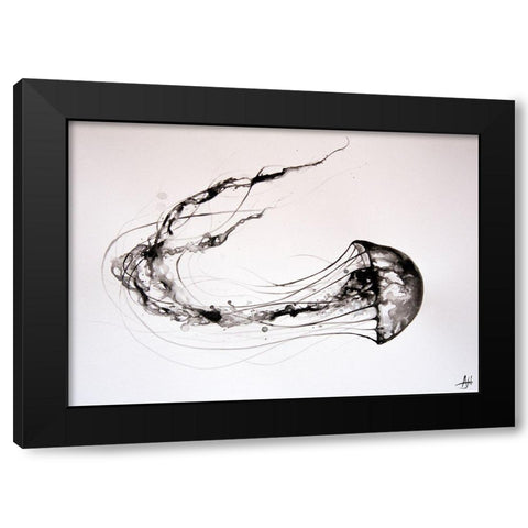 Thats No Moon Black Modern Wood Framed Art Print with Double Matting by Allante, Marc