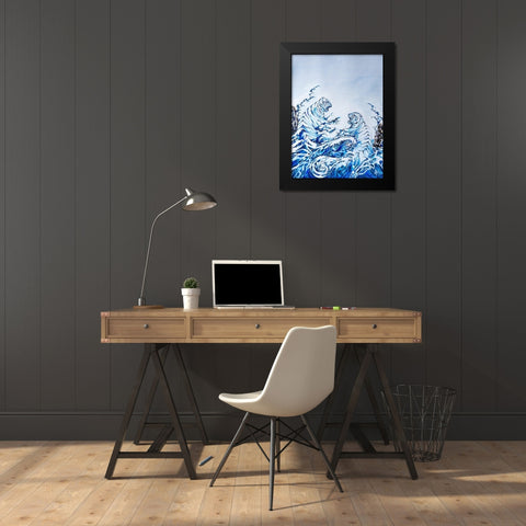 The Crashing Waves Black Modern Wood Framed Art Print by Allante, Marc