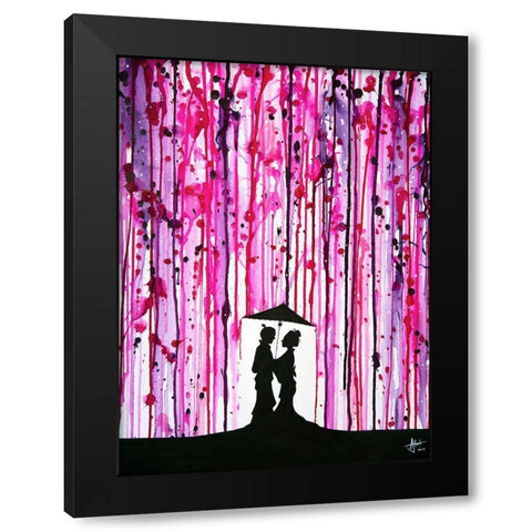 Wild Blossoms Black Modern Wood Framed Art Print with Double Matting by Allante, Marc