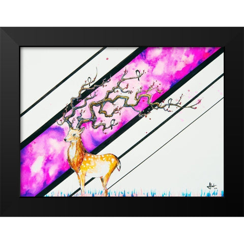 Alastor Black Modern Wood Framed Art Print by Allante, Marc