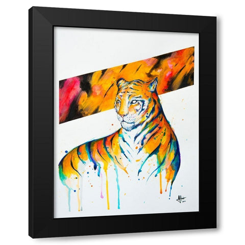 Burning Bright Black Modern Wood Framed Art Print by Allante, Marc