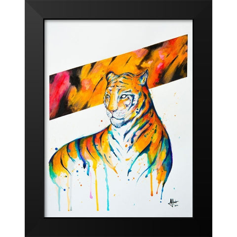 Burning Bright Black Modern Wood Framed Art Print by Allante, Marc