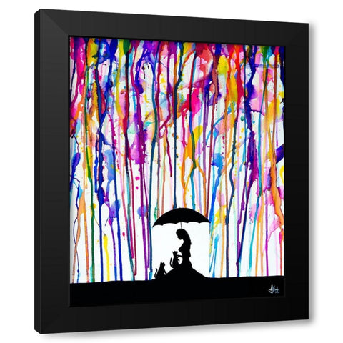 Cats Cradle Black Modern Wood Framed Art Print by Allante, Marc