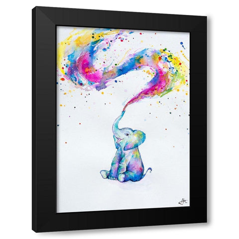 Spring Black Modern Wood Framed Art Print with Double Matting by Allante, Marc