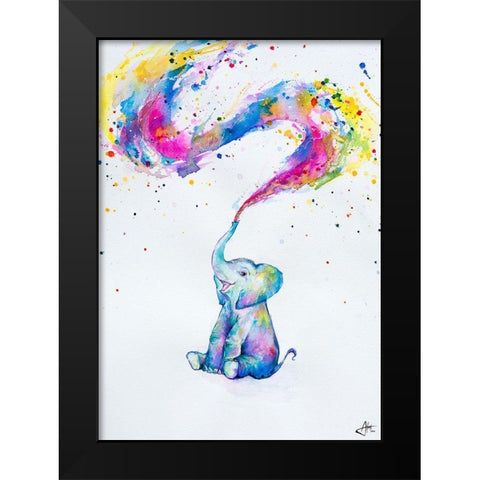 Spring Black Modern Wood Framed Art Print by Allante, Marc