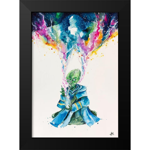 Alien Dabbing Black Modern Wood Framed Art Print by Allante, Marc