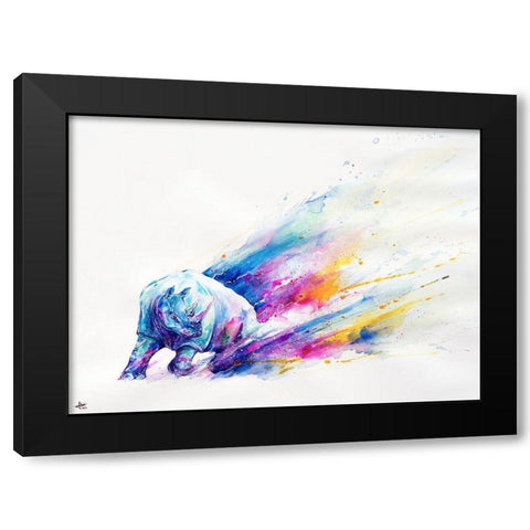 Ajax Black Modern Wood Framed Art Print with Double Matting by Allante, Marc