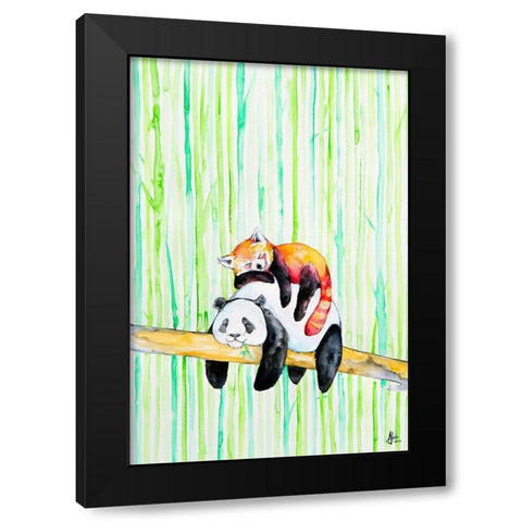 Lullaby Black Modern Wood Framed Art Print with Double Matting by Allante, Marc