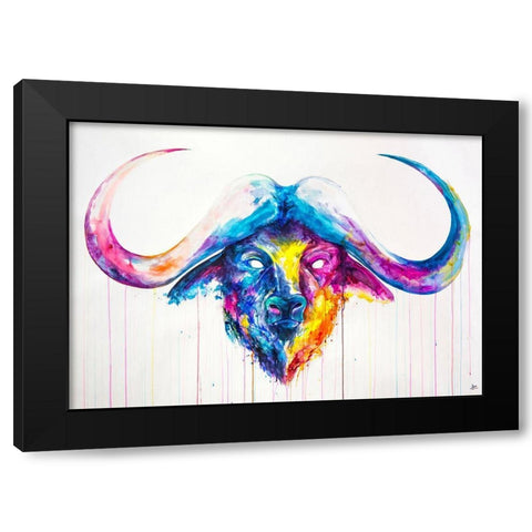 Bastion Black Modern Wood Framed Art Print with Double Matting by Allante, Marc