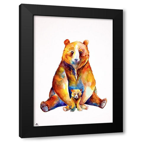 Bear Necessities Black Modern Wood Framed Art Print with Double Matting by Allante, Marc