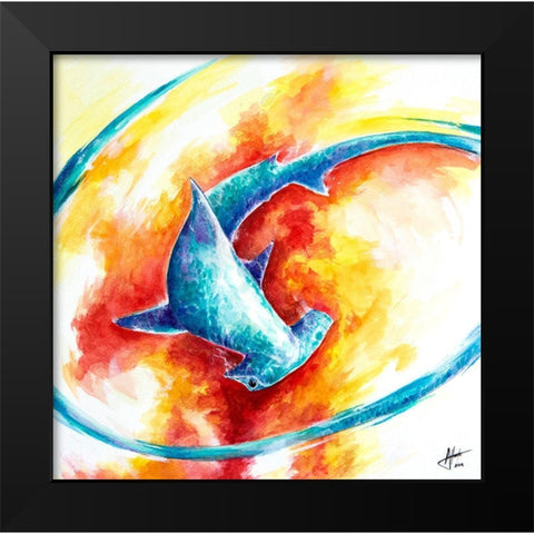 Ember Black Modern Wood Framed Art Print by Allante, Marc