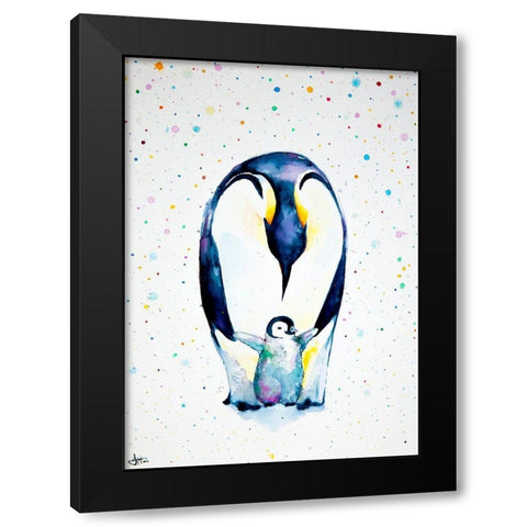 Little Steps Black Modern Wood Framed Art Print by Allante, Marc