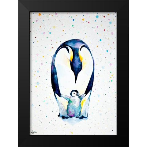 Little Steps Black Modern Wood Framed Art Print by Allante, Marc