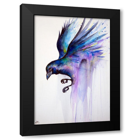 Nevermore Black Modern Wood Framed Art Print by Allante, Marc