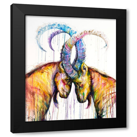 Sisyphus Black Modern Wood Framed Art Print with Double Matting by Allante, Marc