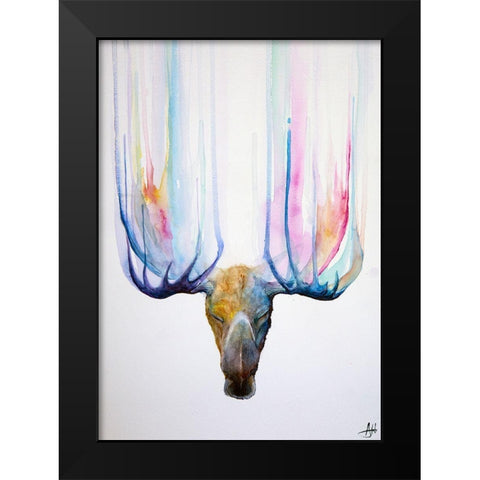 Zen Black Modern Wood Framed Art Print by Allante, Marc