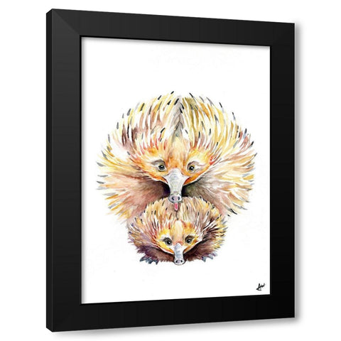 Enigmatic Echidnas Black Modern Wood Framed Art Print with Double Matting by Allante, Marc