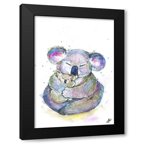Kuddly Koalas Black Modern Wood Framed Art Print with Double Matting by Allante, Marc