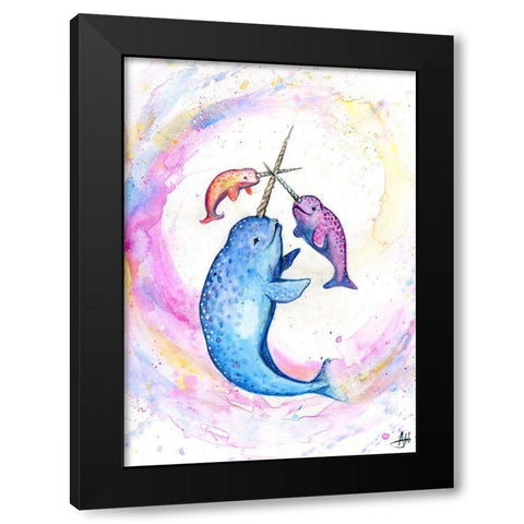 Three Muskateers Black Modern Wood Framed Art Print by Allante, Marc