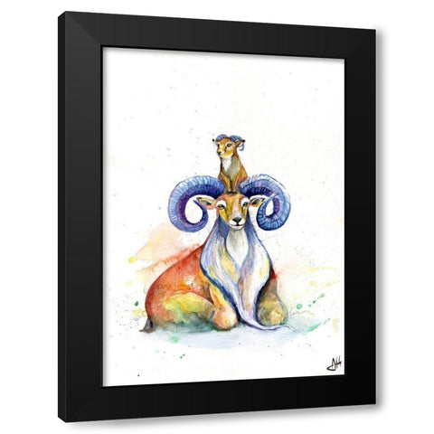 Uncanny Urial Black Modern Wood Framed Art Print with Double Matting by Allante, Marc
