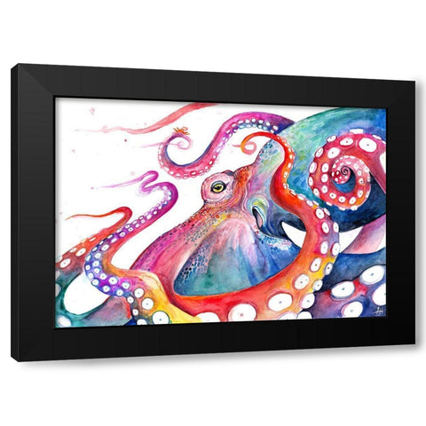 Augustus Black Modern Wood Framed Art Print with Double Matting by Allante, Marc